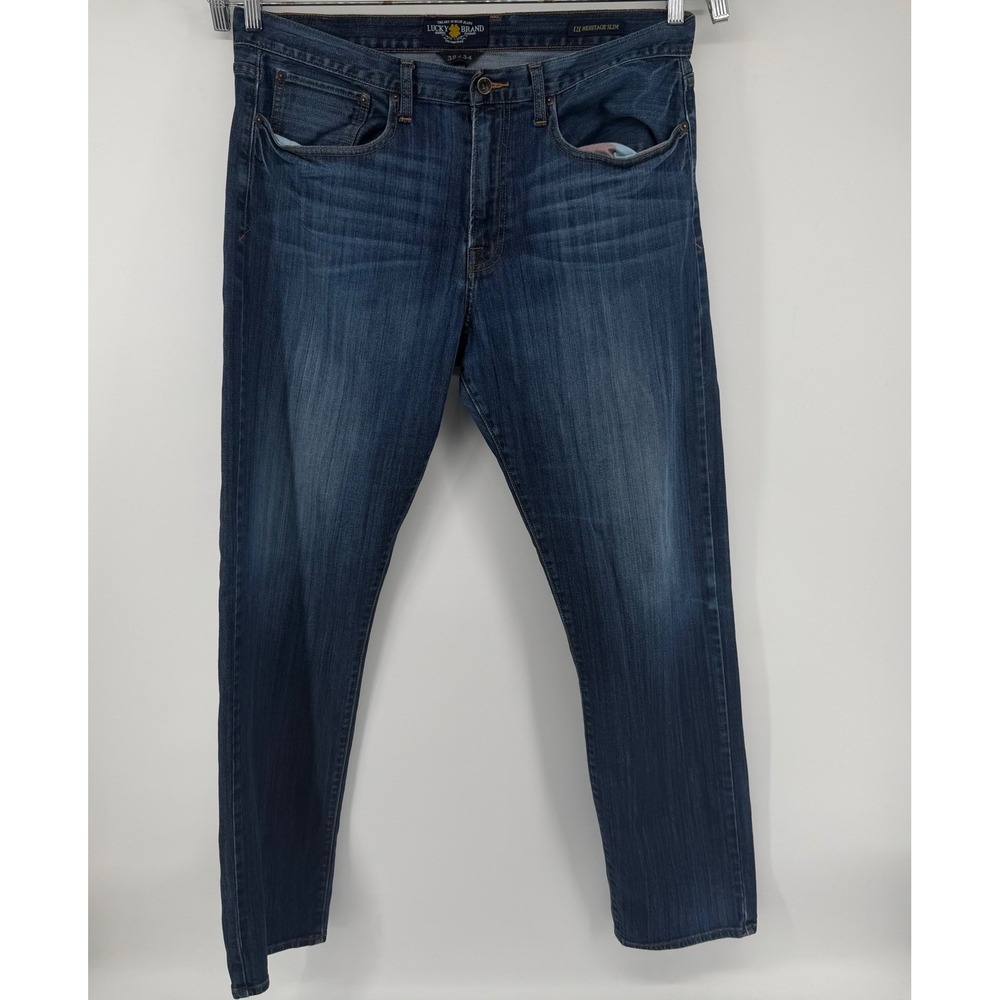 Lucky Brand Jeans Mens 38x34 Blue 121 Heritage Slim Stretch Denim Pants
